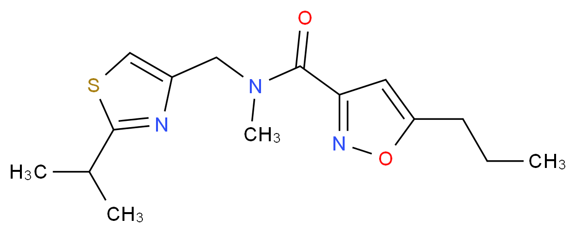 N-[(2-isopropyl-1,3-thiazol-4-yl)methyl]-N-methyl-5-propyl-3-isoxazolecarboxamide_分子结构_CAS_)