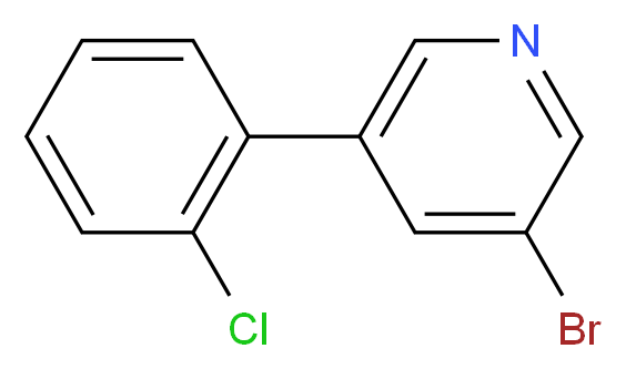 3-BroMo-5-(2-chlorophenyl)pyridine_分子结构_CAS_912934-76-0)