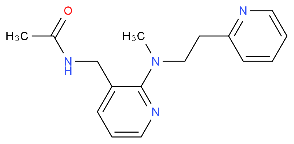 N-[(2-{methyl[2-(2-pyridinyl)ethyl]amino}-3-pyridinyl)methyl]acetamide_分子结构_CAS_)