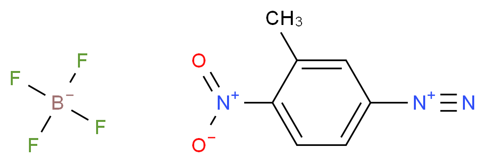 3-methyl-4-nitrobenzene-1-diazonium; tetrafluoroboranuide_分子结构_CAS_455-90-3