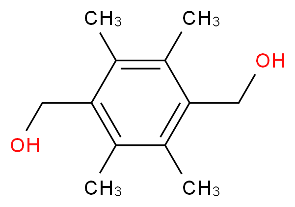 2,3,5,6-四甲基-对二甲苯-α,α′-二醇_分子结构_CAS_7522-62-5)