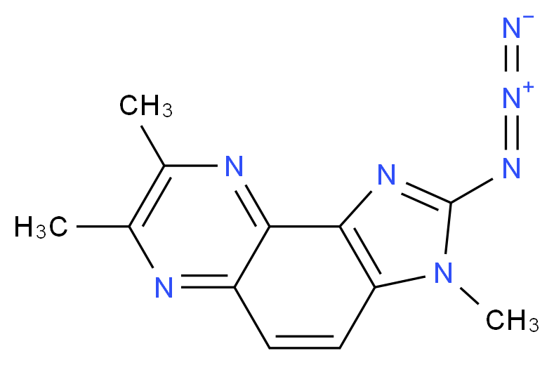 2-Azido-3,7,8-trimethyl-3H-imidazo[4,5-f]quinoxaline _分子结构_CAS_210100-59-7)