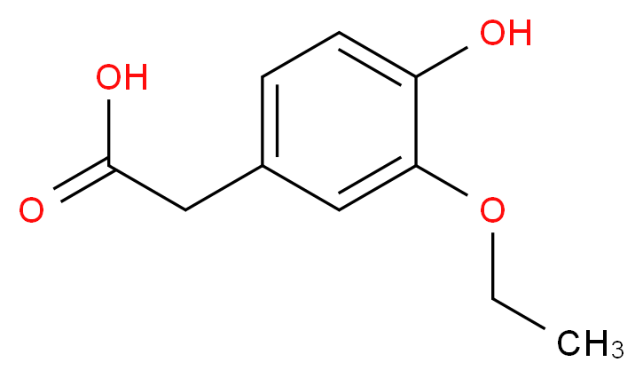 2-(3-ethoxy-4-hydroxyphenyl)acetic acid_分子结构_CAS_80018-50-4