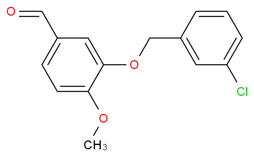 3-[(3-Chlorobenzyl)oxy]-4-methoxybenzaldehyde_分子结构_CAS_447428-98-0)