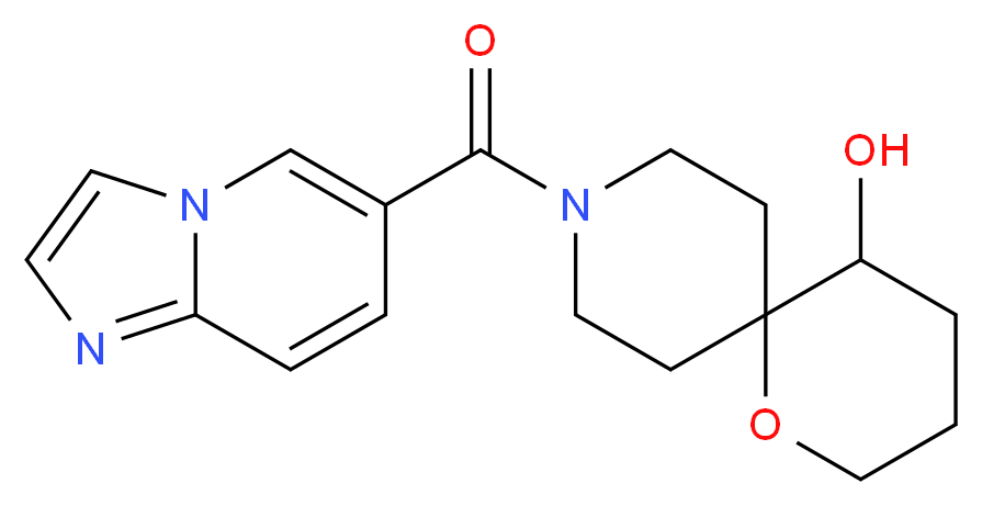 9-(imidazo[1,2-a]pyridin-6-ylcarbonyl)-1-oxa-9-azaspiro[5.5]undecan-5-ol_分子结构_CAS_)