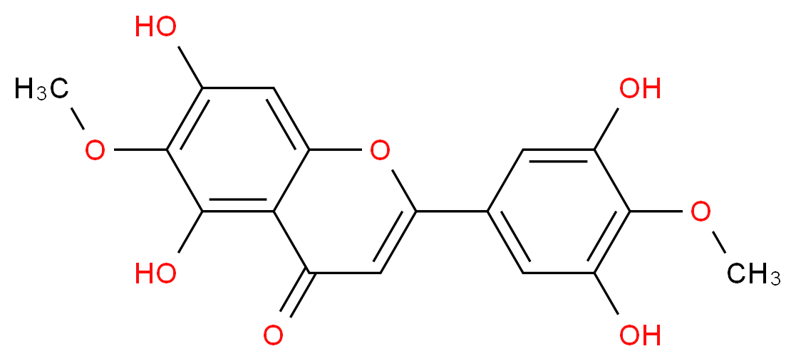 2-(3,5-dihydroxy-4-methoxyphenyl)-5,7-dihydroxy-6-methoxy-4H-chromen-4-one_分子结构_CAS_125537-92-0