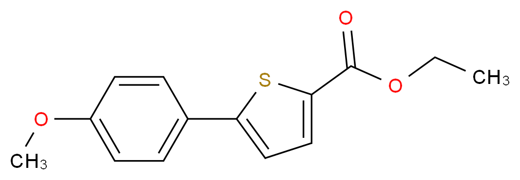 Ethyl 5-(4-methoxyphenyl)-2-thiophenecarboxylate_分子结构_CAS_13858-71-4)