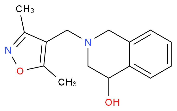 2-[(3,5-dimethylisoxazol-4-yl)methyl]-1,2,3,4-tetrahydroisoquinolin-4-ol_分子结构_CAS_)