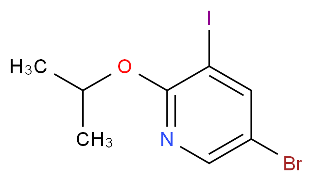 5-bromo-3-iodo-2-(propan-2-yloxy)pyridine_分子结构_CAS_848243-21-0