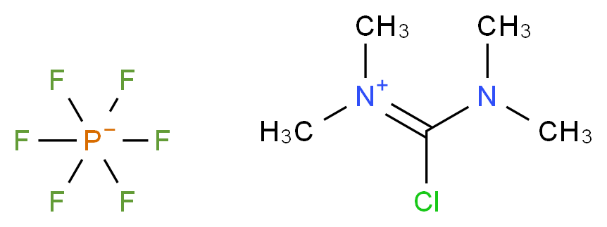 Chloro-N,N,N',N'-tetramethyl-formamidinium Hexafluorophosphate_分子结构_CAS_94790-35-9)
