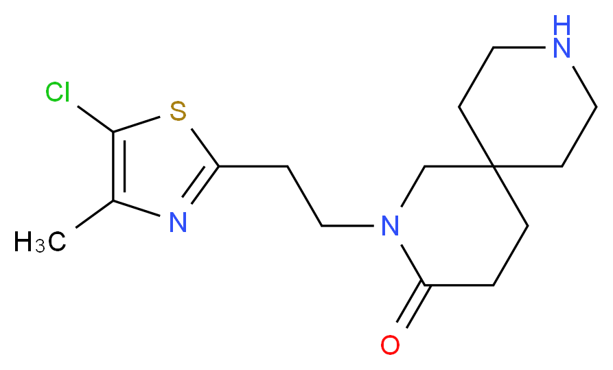 2-[2-(5-chloro-4-methyl-1,3-thiazol-2-yl)ethyl]-2,9-diazaspiro[5.5]undecan-3-one_分子结构_CAS_)