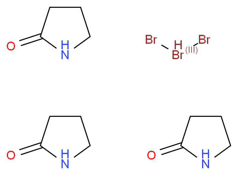 2λ<sup>3</sup>-tribromane; tris(pyrrolidin-2-one)_分子结构_CAS_22580-55-8