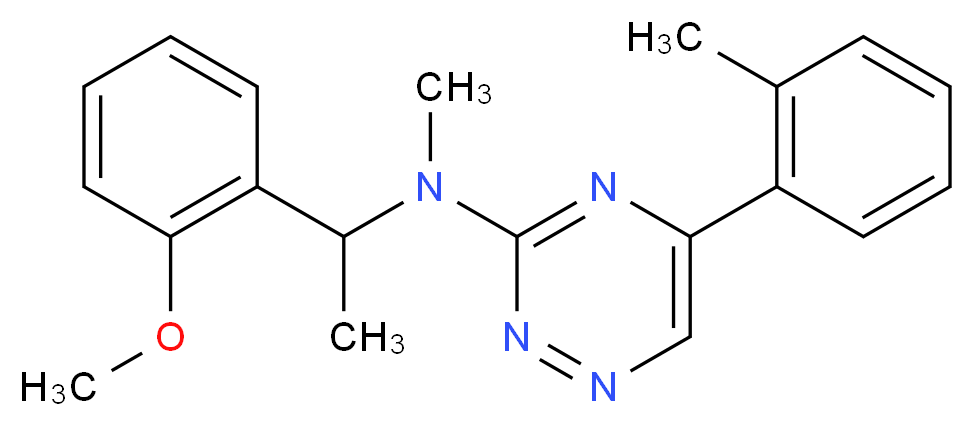 N-[1-(2-methoxyphenyl)ethyl]-N-methyl-5-(2-methylphenyl)-1,2,4-triazin-3-amine_分子结构_CAS_)