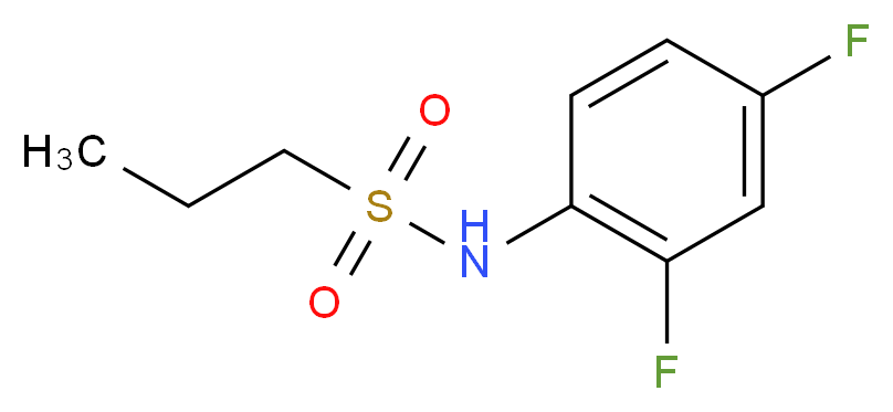 N-(2,4-difluorophenyl)propane-1-sulfonamide_分子结构_CAS_918523-57-6