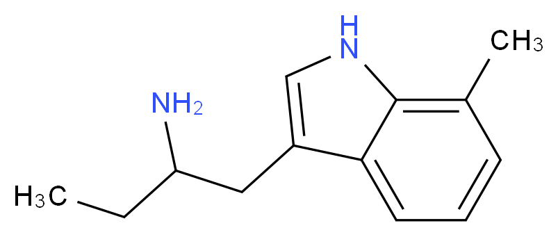 1-(7-methyl-1H-indol-3-yl)butan-2-amine_分子结构_CAS_13712-80-6