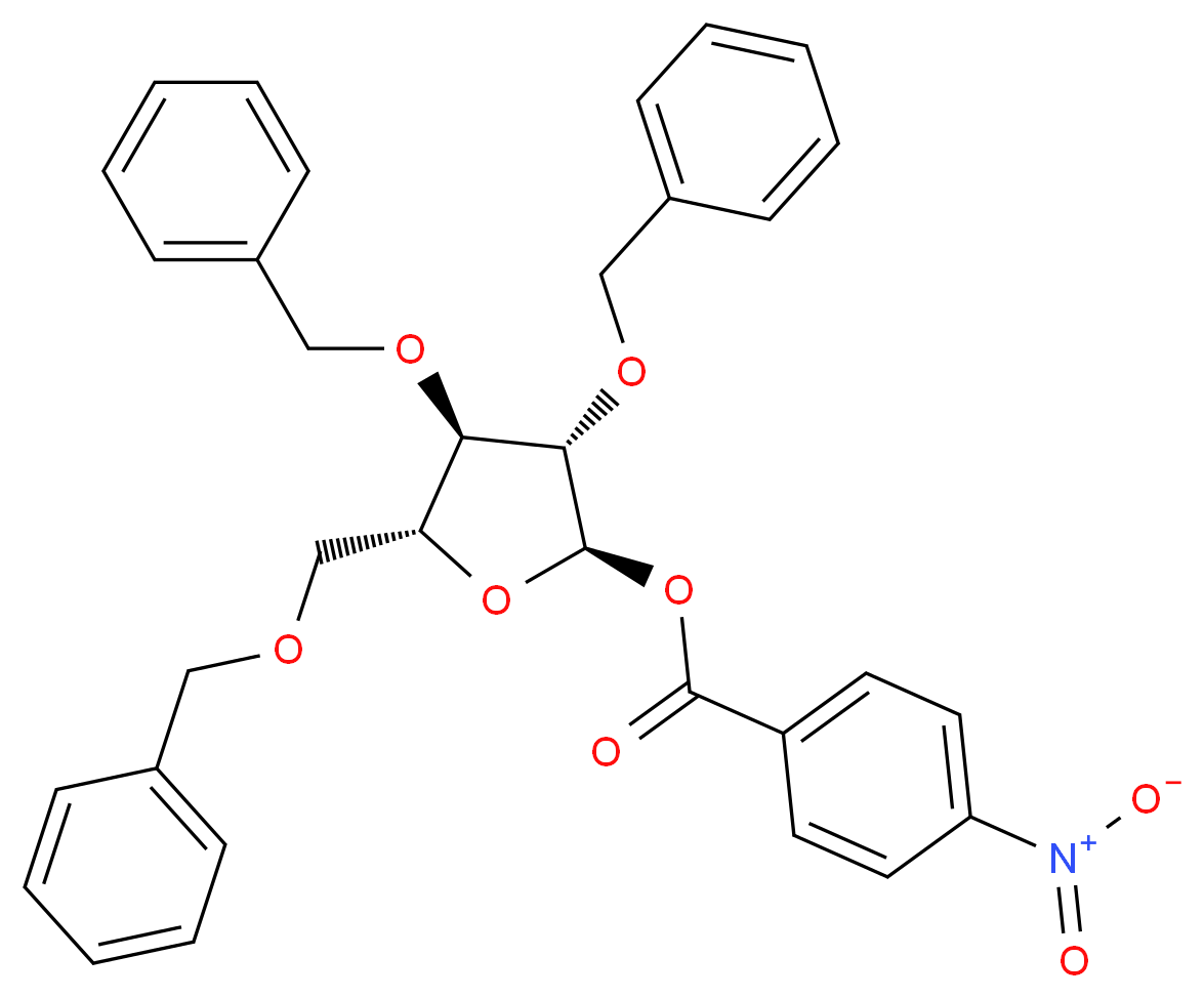 2,3,5-TRI-O-BENZYL-1-O-p-NITRO-BENZOYL-D-ARABINOFURANOSE_分子结构_CAS_52522-49-3)