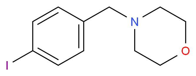 4-[(4-iodophenyl)methyl]morpholine_分子结构_CAS_299159-27-6