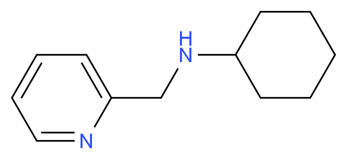 N-(pyridin-2-ylmethyl)cyclohexanamine_分子结构_CAS_68339-45-7