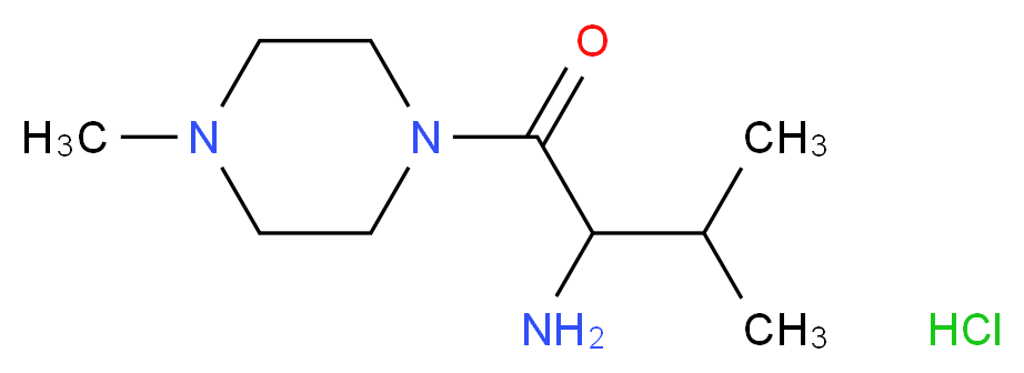 2-Amino-3-methyl-1-(4-methyl-1-piperazinyl)-1-butanone hydrochloride_分子结构_CAS_)