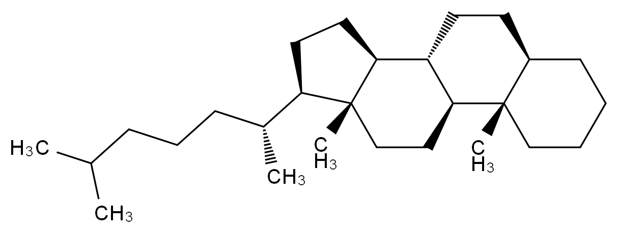 (1S,2S,7R,10R,11S,14R,15R)-2,15-dimethyl-14-[(2R)-6-methylheptan-2-yl]tetracyclo[8.7.0.0^{2,7}.0^{11,15}]heptadecane_分子结构_CAS_481-21-0