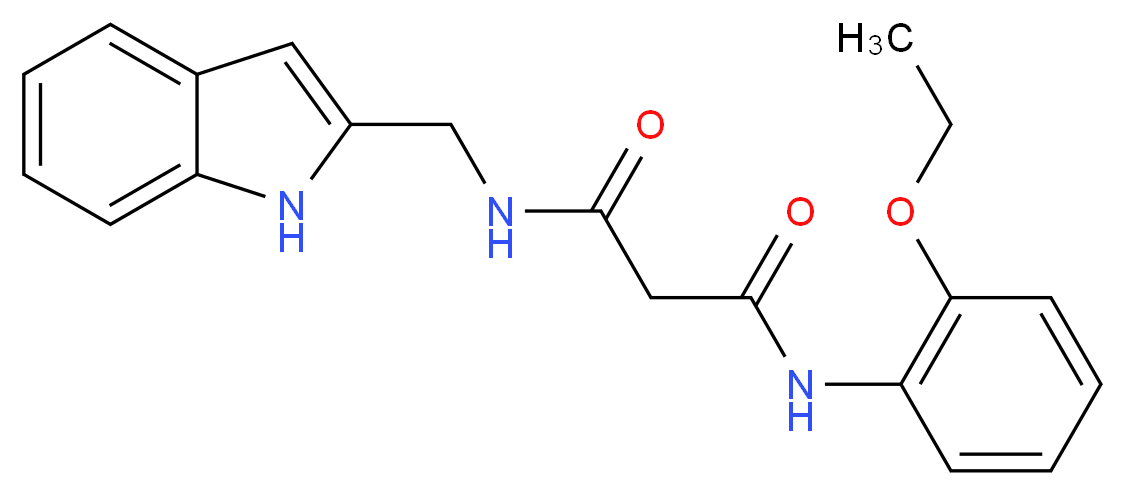 N-(2-ethoxyphenyl)-N'-(1H-indol-2-ylmethyl)malonamide_分子结构_CAS_)
