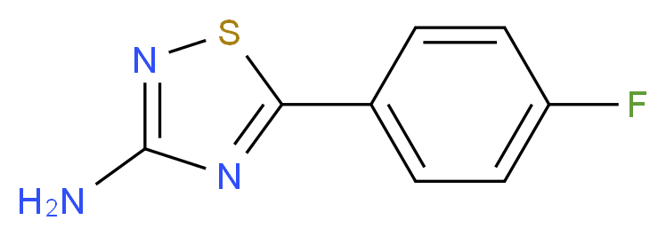 3-Amino-5-(4-fluorophenyl)-1,2,4-thiadiazole_分子结构_CAS_1086385-83-2)