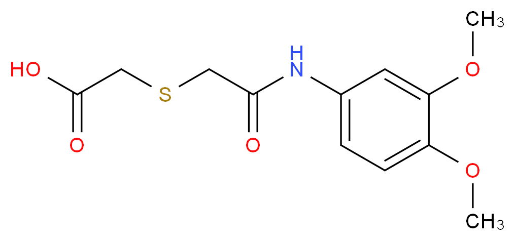 2-{[2-(3,4-Dimethoxyanilino)-2-oxoethyl]-sulfanyl}acetic acid_分子结构_CAS_)