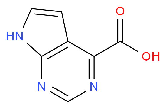 7H-Pyrrolo[2,3-d]pyrimidine-4-carboxylic acid_分子结构_CAS_)