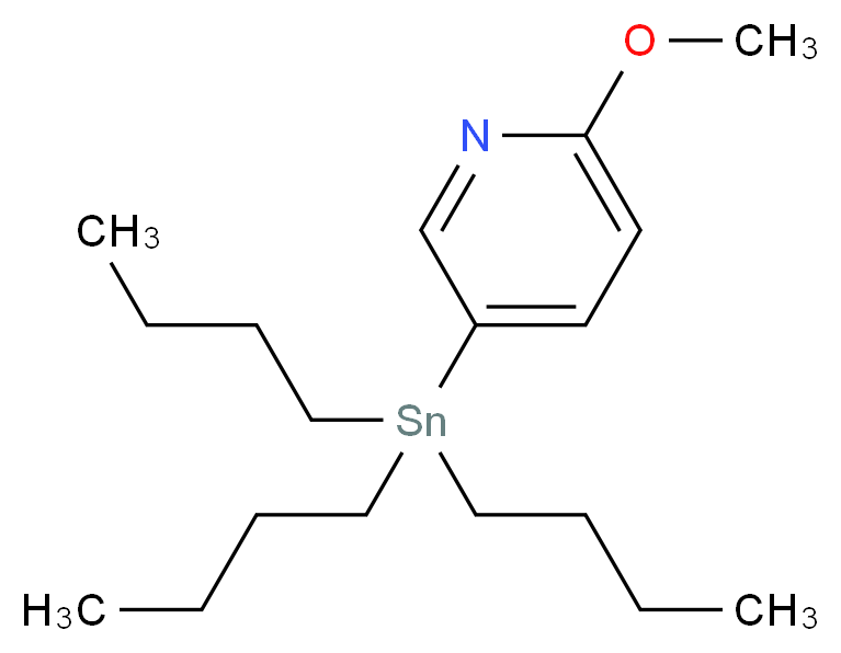 2-methoxy-5-(tributylstannyl)pyridine_分子结构_CAS_164014-93-1