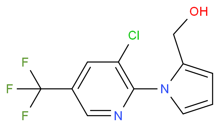 {1-[3-Chloro-5-(trifluoromethyl)-2-pyridinyl]-1H-pyrrol-2-yl}methanol_分子结构_CAS_321430-86-8)