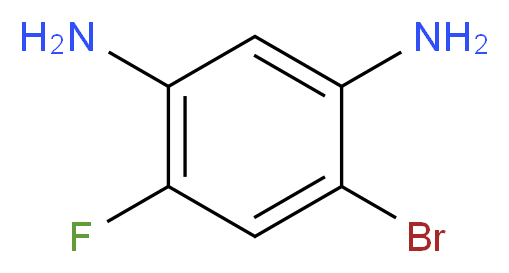 4-bromo-6-fluorobenzene-1,3-diamine_分子结构_CAS_166818-71-9