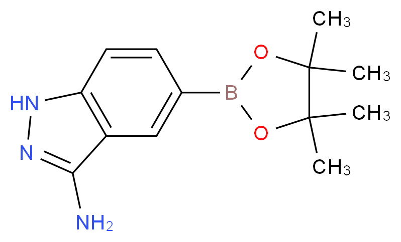 5-(4,4,5,5-Tetramethyl-1,3,2-dioxaborolan-2-yl)-1H-indazol-3-amine_分子结构_CAS_953411-16-0)