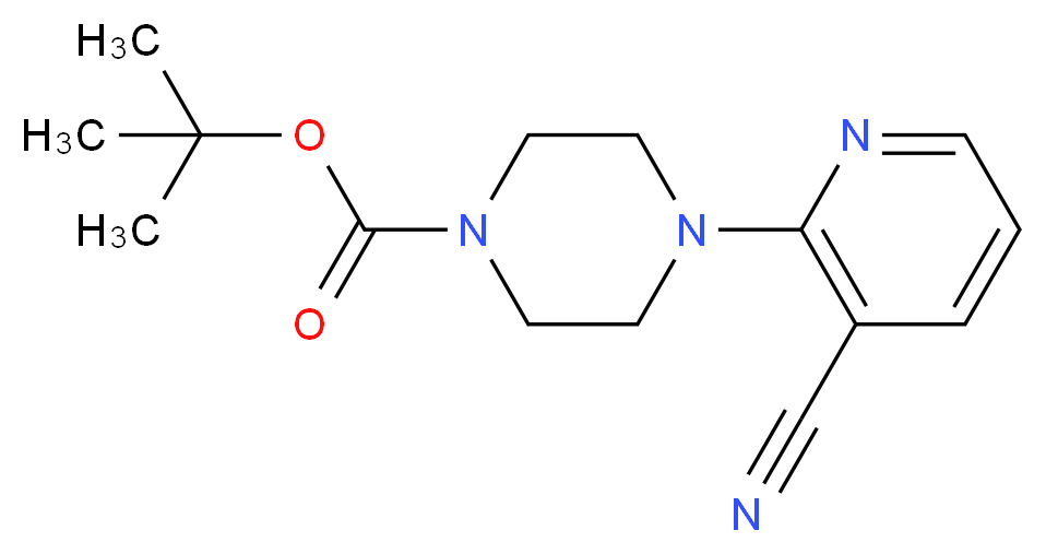 tert-butyl 4-(3-cyanopyridin-2-yl)piperazine-1-carboxylate_分子结构_CAS_)