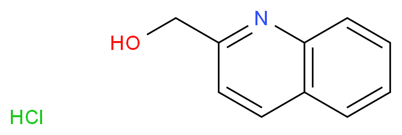 Quinolin-2-ylmethanol hydrochloride_分子结构_CAS_26315-73-1)