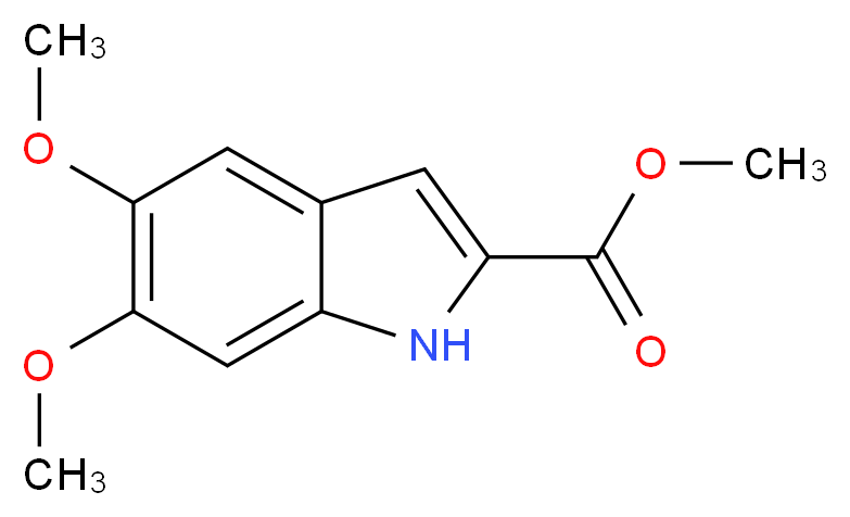 Methyl 5,6-dimethoxy-1H-indole-2-carboxylate_分子结构_CAS_)