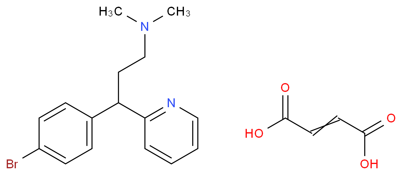 [3-(4-bromophenyl)-3-(pyridin-2-yl)propyl]dimethylamine; but-2-enedioic acid_分子结构_CAS_980-71-2