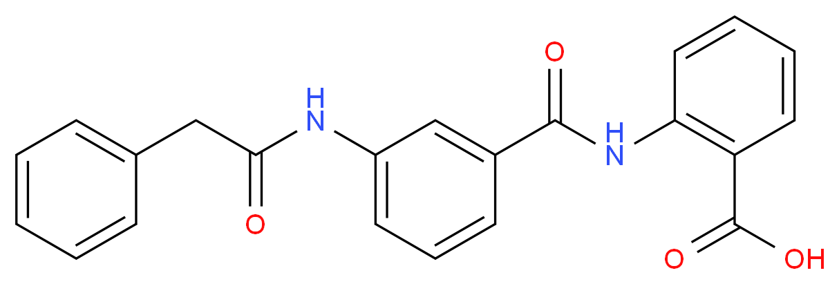 2-[3-(2-phenylacetamido)benzamido]benzoic acid_分子结构_CAS_294891-81-9