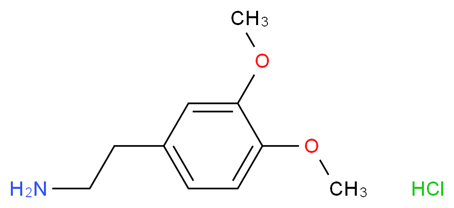 2-(3,4-dimethoxyphenyl)ethan-1-amine hydrochloride_分子结构_CAS_635-85-8