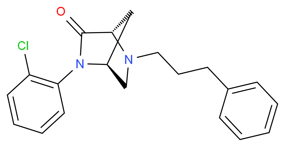 (1S*,4S*)-2-(2-chlorophenyl)-5-(3-phenylpropyl)-2,5-diazabicyclo[2.2.1]heptan-3-one_分子结构_CAS_)