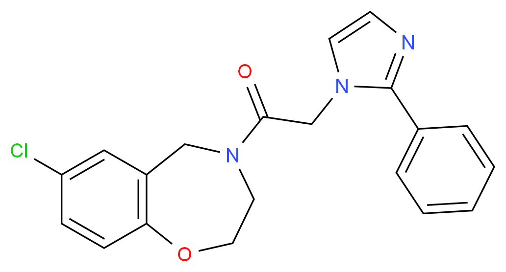 7-chloro-4-[(2-phenyl-1H-imidazol-1-yl)acetyl]-2,3,4,5-tetrahydro-1,4-benzoxazepine_分子结构_CAS_)