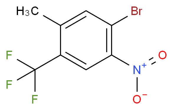 1-bromo-5-methyl-2-nitro-4-(trifluoromethyl)benzene_分子结构_CAS_871571-25-4