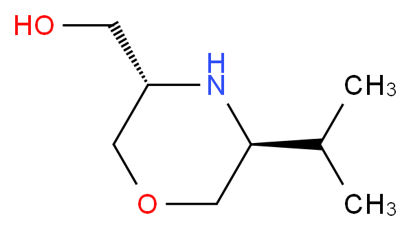 [(3S,5S)-5-(propan-2-yl)morpholin-3-yl]methanol_分子结构_CAS_500708-40-7