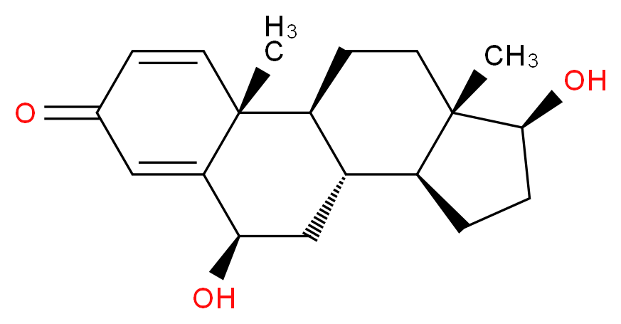 (1S,2R,8R,10R,11S,14S,15S)-8,14-dihydroxy-2,15-dimethyltetracyclo[8.7.0.0<sup>2</sup>,<sup>7</sup>.0<sup>1</sup><sup>1</sup>,<sup>1</sup><sup>5</sup>]heptadeca-3,6-dien-5-one_分子结构_CAS_34220-62-7