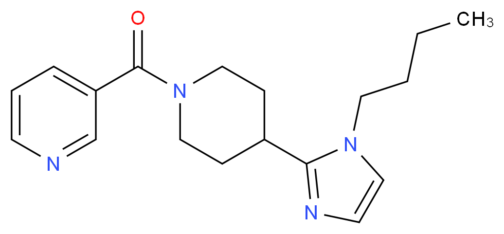 3-{[4-(1-butyl-1H-imidazol-2-yl)piperidin-1-yl]carbonyl}pyridine_分子结构_CAS_)