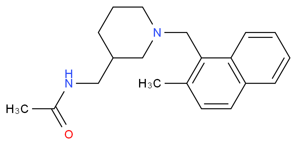 N-({1-[(2-methyl-1-naphthyl)methyl]piperidin-3-yl}methyl)acetamide_分子结构_CAS_)