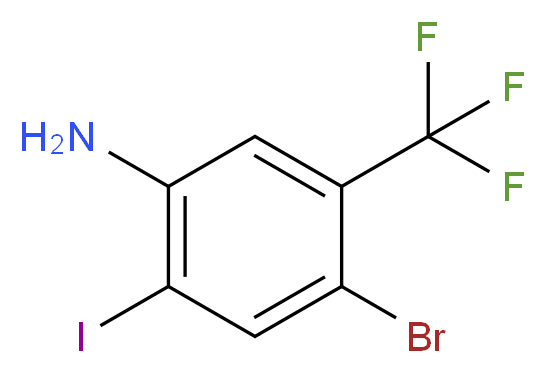 4-bromo-2-iodo-5-(trifluoromethyl)aniline_分子结构_CAS_868692-81-3