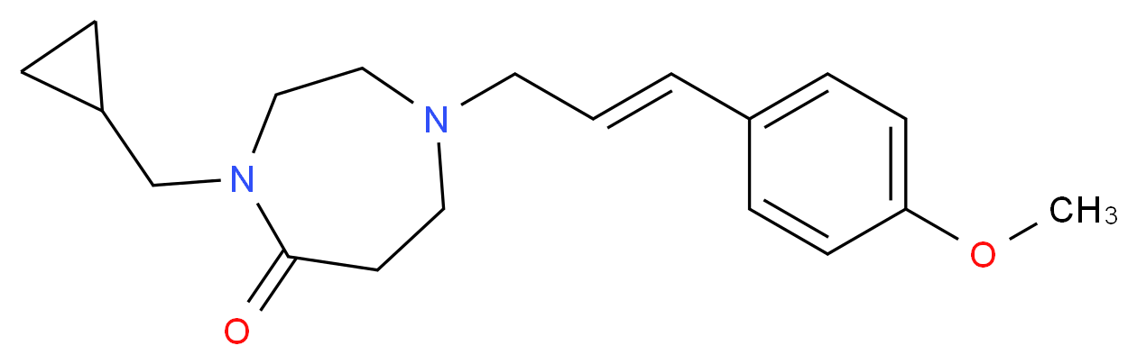 4-(cyclopropylmethyl)-1-[(2E)-3-(4-methoxyphenyl)-2-propen-1-yl]-1,4-diazepan-5-one_分子结构_CAS_)