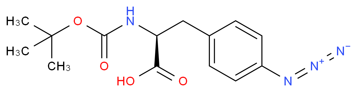 (2S)-3-(4-azidophenyl)-2-{[(tert-butoxy)carbonyl]amino}propanoic acid_分子结构_CAS_33173-55-6