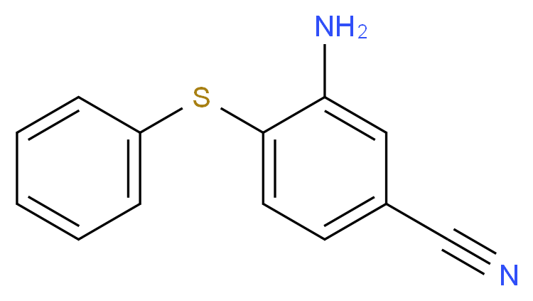 3-Amino-4-(phenylsulfanyl)benzenecarbonitrile_分子结构_CAS_337923-85-0)