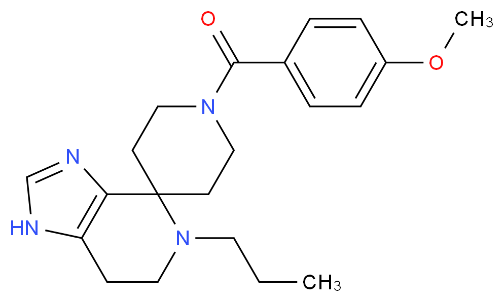 1'-(4-methoxybenzoyl)-5-propyl-1,5,6,7-tetrahydrospiro[imidazo[4,5-c]pyridine-4,4'-piperidine]_分子结构_CAS_)
